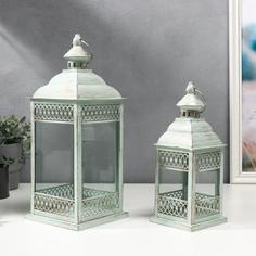 Подсвечник металл Сказка Махараджи набор 2 шт 27х11х11 38х15х15 см No Brand