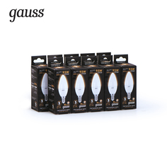 Упаковка ламп 10 штук Лампа Gauss Свеча 9.5W 890lm 3000К E14 LED