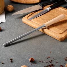 Точилка для ножей, мусат, с деревянной ручкой, 30 см Tas Prom