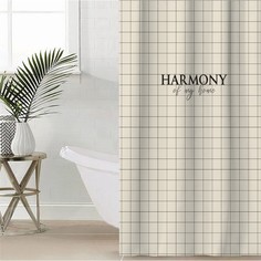 Штора для ванной Этель Harmony 145 х 180 см, полиэстер No Brand