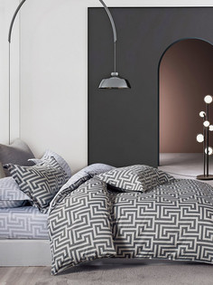 Простынь на резинке сатин Milky Garden Maze 160x200 см