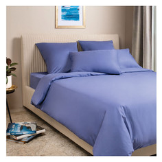 Комплект постельного белья Ecotex Моноспейс Семейный синий