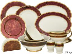 Обеденный сервиз 28пр фарфор Lenardi Versailles 108-336