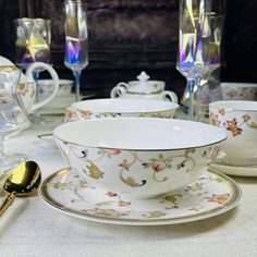 Набор салатниц 6шт костяной фарфор Lenardi Кассиопея 18см 145-391