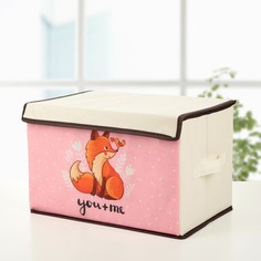 Короб для хранения с крышкой Лисичка, 39?25?25 см No Brand