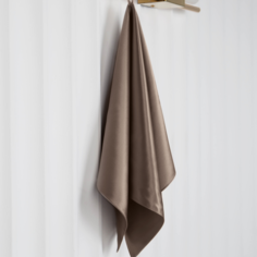 Шелковое полотенце для лица и рук Soft Box 32х60 см 100% натуральный шелк бежевый