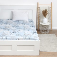 Экономь и Я Простыня 1,5 сп Экономь и Я 150х215±3 Симфония цвет голубой, 100% хлопок, бязь