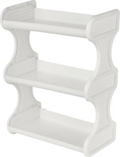 Полка Keeplex Ajur трехсекционная 41,6 x 19 x 9,5 см, белое облако