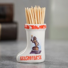 Сувенир для зубочисток в форме валенка «Красноярск» No Brand
