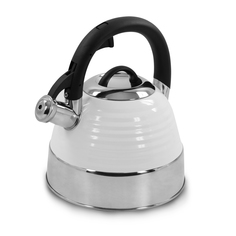 Чайник со свистком MARTA MT-3098 для плиты, белый