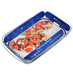 Форма для запекания стекло, 23.8х39х5 см, 3 л, прямоугольная, Daniks, DNX-30R