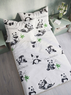 Простынь на резинке Котики Котики Панды 140х200 см