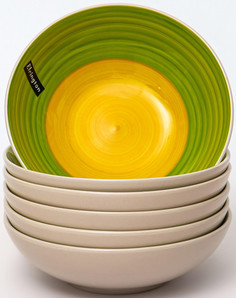 Тарелки для супа 6 шт керамика Lux Farfor 540мл 139-23066-6