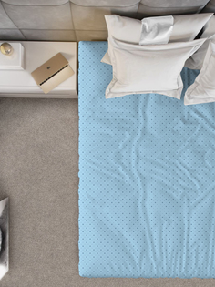 Простыня Галтекс 1,5-спальная 150х215 см. Голливуд голубой Galtex