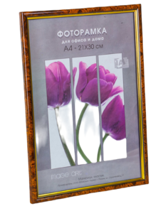 Фоторамка А4 (21х30 см) пластиковая, цвет тёмный орех Image Art