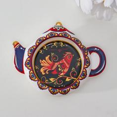 Подставка под чайный пакетик, чайник, птичка, 8х10 см No Brand
