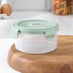 Контейнер пищевой герметичный Eco Style, 0,55 л, 13,7?13,7?6,9 см, цвет зеленый Phibo