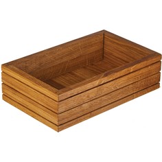 Ящик Ppwood для подачи прямоугольный с бортом 265х162х75мм дуб