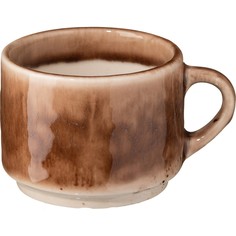 Чашка Борисовская Керамика Маррон Реативо чайная 200мл фарфор коричневый-бежевый