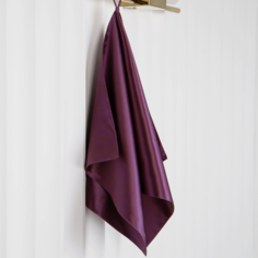 Шелковое полотенце для лица и рук Soft Box 32х60 см 100% натуральный шелк фиолетовый