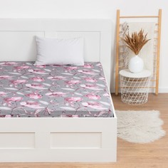 Простыня LoveLife Pink flowers 160*200*25 см, 100% хлопок, поплин, 125 г/м?