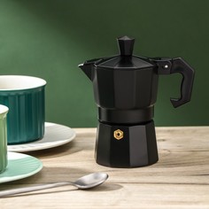 Кофеварка гейзерная Доляна Alum black, на 1 чашку, 50 мл
