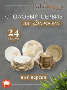 Сервиз столовый 24 предмета фарфор Tulu Porselen LIA24YS00005.T0