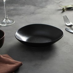 Тарелка глубокая Magistro Carbon, 17,5х 15 см