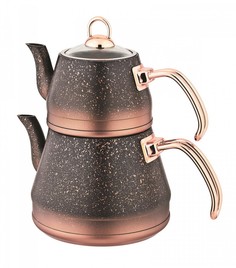 Чайник для плиты с заварником алюминий O.M.S.Collection 1,8 и 3,75л 8200-XL-CP