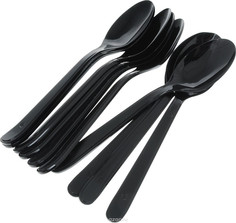 Ложка одноразовая NoBrand черный 180 мм упаковка 50 шт