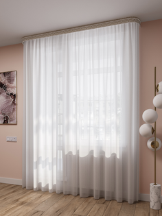 Тюль LEGRAND Вуаль шёлк 200*260 с утяжелителем белый