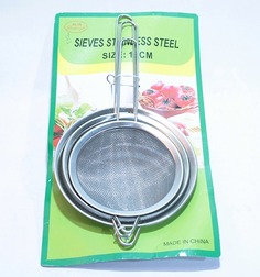 Набор сито 3пр металл ручка RA-5903 16см/18см/20см Meleon