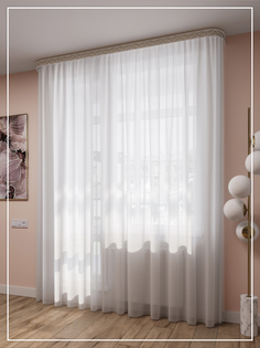 Тюль LEGRAND Вуаль 500*260 с утяжелителем белый