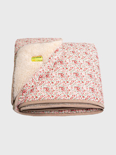 Одеяло из овечьей шерсти Классика "Цветочек" (красный) (200х220) Holty