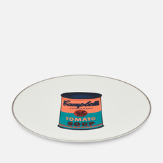Тарелка Ligne Blanche Andy Warhol Campbell Orange/Blue Large синий