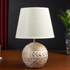 Лампа настольная 38045/1 E14 40Вт белый с золотой патиной 22х22х32 см Risalux