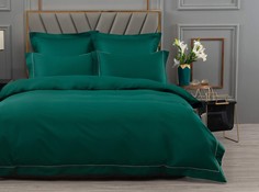 Комплект постельного белья Sofi de Marko Дайкири семейный дуэт мако-сатин малахитовый