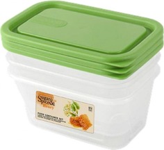 Набор контейнеров для продуктов Sugar&Spice Honey (3х0,2л) фисташка No Brand