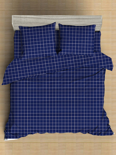 Постельное бельё Amore Mio Мако-сатин Indigo Микрофибра 1,5 спальный Синий