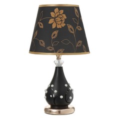 Настольная лампа Сабрина Е27 40Вт черный 25х25х43 см Bayer Lux