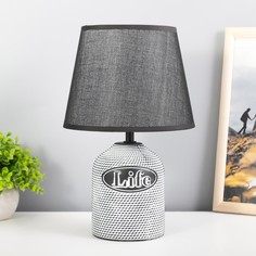 Настольная лампа Бенефит E14 40Вт черный 20х20х31 см Risalux