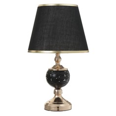 Настольная лампа Лимма E27 40Вт черный золото 26х26х43см Risalux