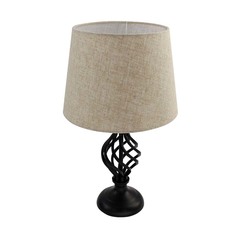 Лампа настольная DUBLIN 1xE27 R-115x240x410-BLACK/BEIGE-220-IP20 Estares