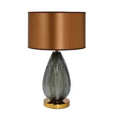 K2TL-07233 Лампа настольная сер-зел.стекло/плафон кор. 35*h.60см Garda Decor