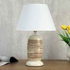 Лампа настольная 08948/1 E14 40Вт белый-кофе 25х25х38 см Risalux