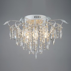 Люстра E1659/4 WH+FGD белое золото/хрусталь 4х60Вт E27 60х60х37см No Brand