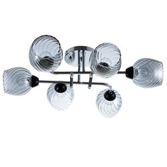 Люстра Кириена 6хЕ27 40Вт черно-хромовый 70х70х27 см Bayer Lux