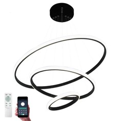 Люстра управляемая светодиодная Estares LATTE 70W 3R-600x1100-BLACK/WHITE-APP-220-IP20