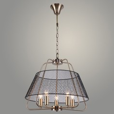 Люстра 2172212/5 AB+MATT BK бронза/матовый черный 5х40Вт E14 47,5х47,5х81см No Brand