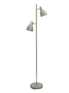 Светильник напольный HT-851x2GYN, ARTSTYLE, серый с двумя плафонами Е27